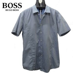 Hugo Boss Short Sleeve Shirt GraySlim Fit SizeXXL